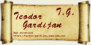 Teodor Gardijan vizit kartica